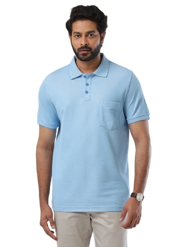 Inventory Reduction Golf Polo - Pastel Blue T-Shirts For Men | Ariser