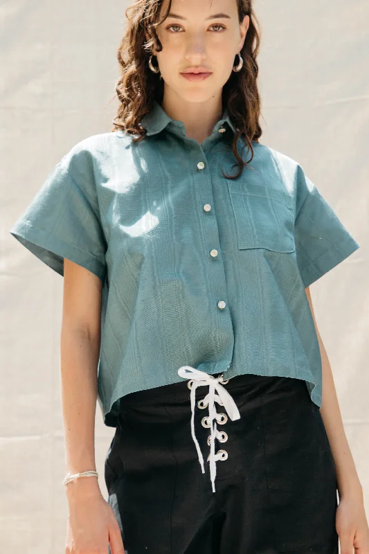 Corso Buttondown - Juniper Moire