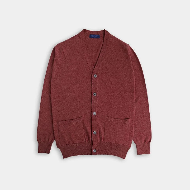 Early Access Russet Red Lightweight Cashmere Cardigan
