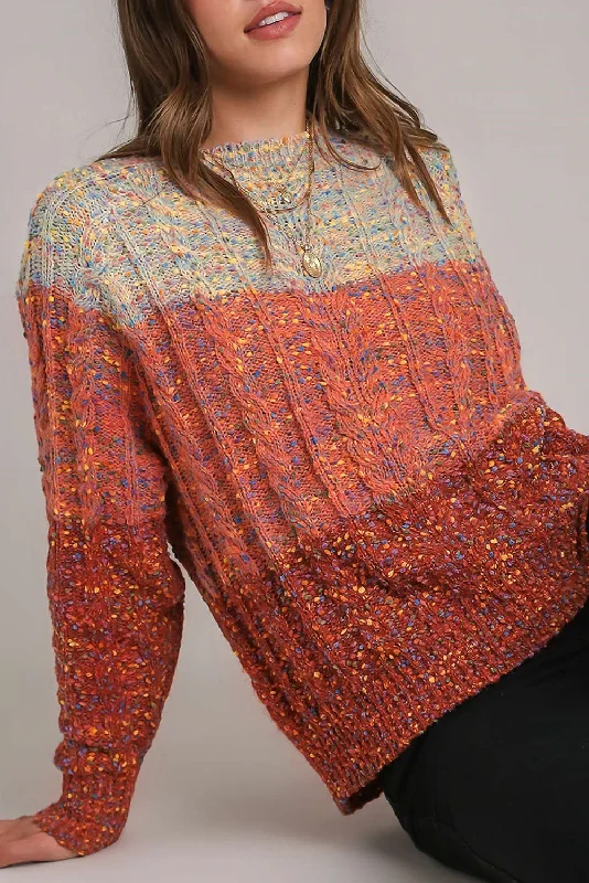 KaleaBoutique Colorful Confetti Wool Ball Knitted Sweater