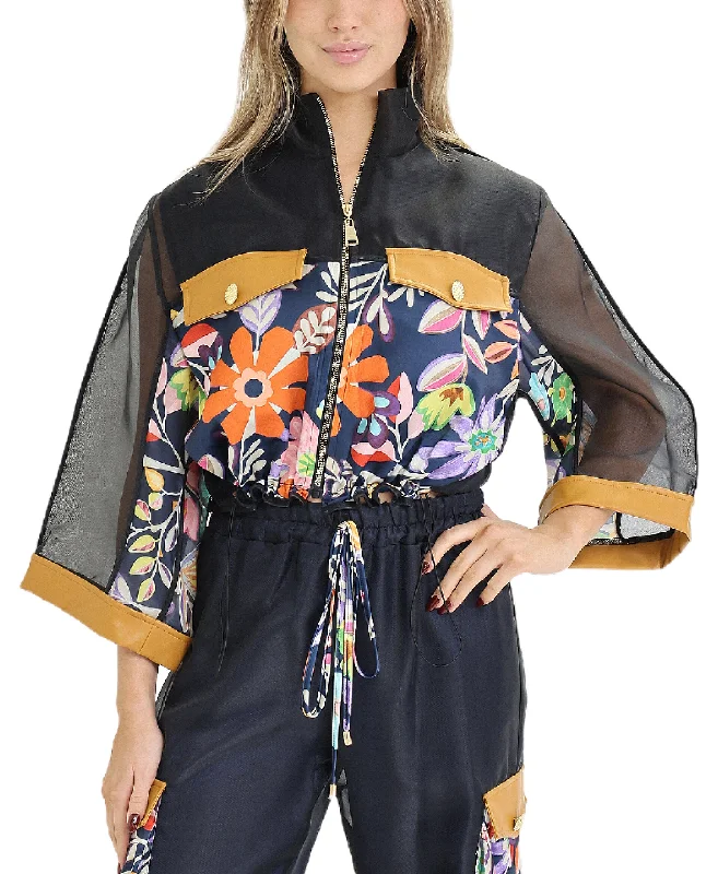 Reduced Price Floral Print Sheer Jacket