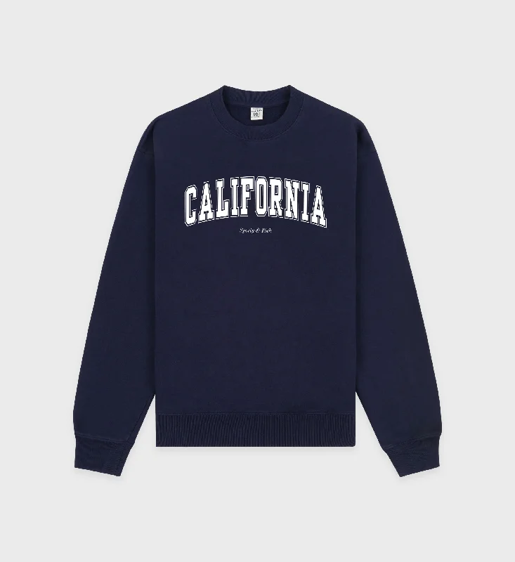 Weekend Specials You Can't Miss California Crewneck - Navy/White