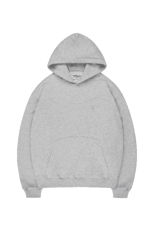Price Reduction STACKS HOODIE GREY MELANGE