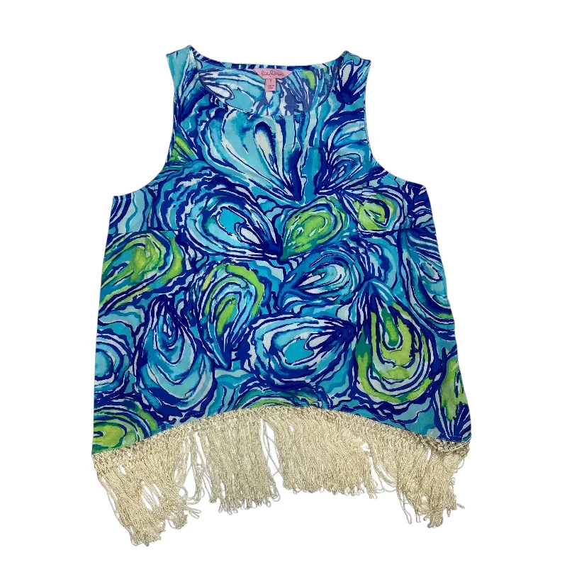 Today's Deal Top Sleeveless Designer By Lilly Pulitzer In Blue, Size: 2