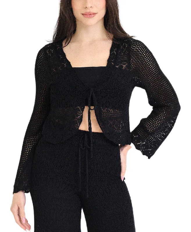 Special Offer Crochet Tie Front Top