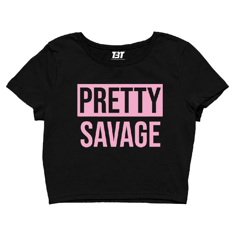 Black Pink Crop Top - Pretty Savage