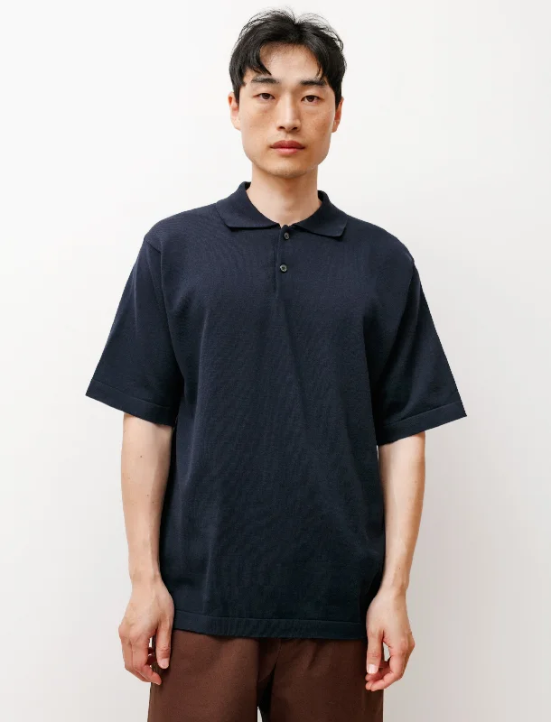 New Arrival Organic Cotton Polo Sweater Navy