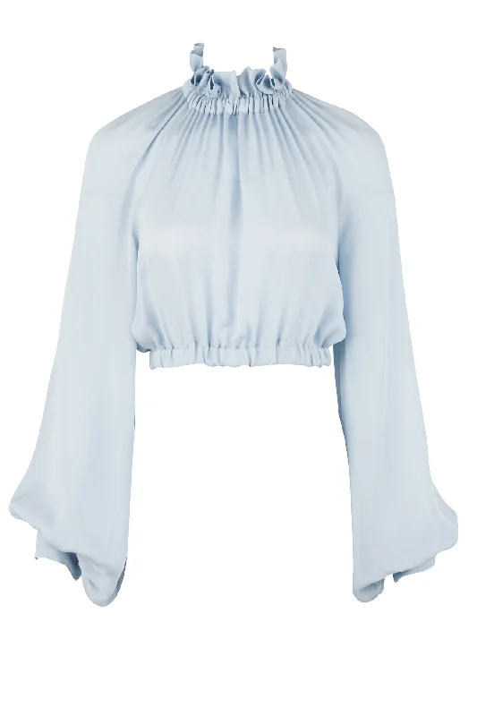 Nero Ruffled Top - Blue