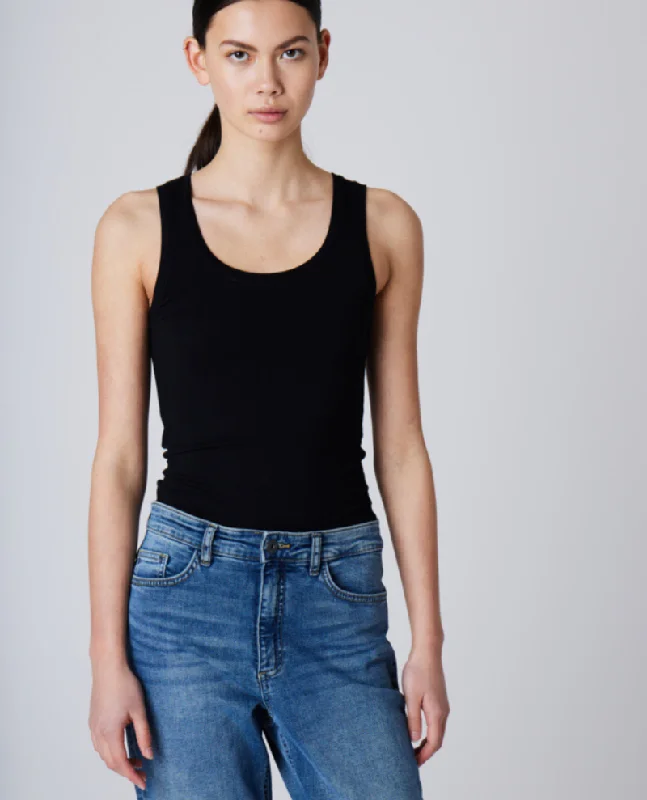 Ichi Zola Black Vest Top