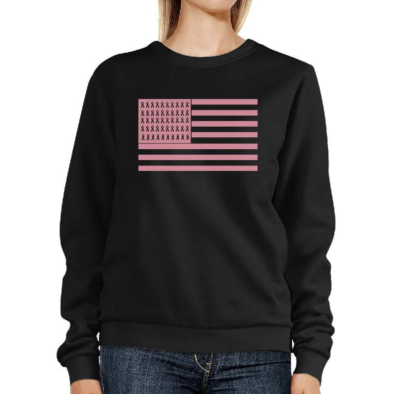 Fantastic Offers Breast Cancer Awareness Pink Flag Black SweatShirt