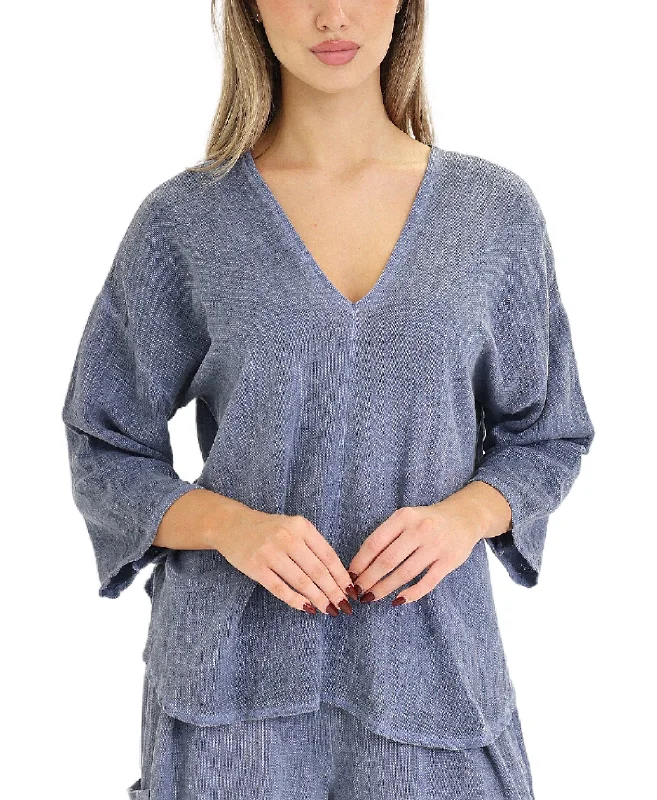 Weekend Bargains to Sizzle Linen & Cotton Combo Top