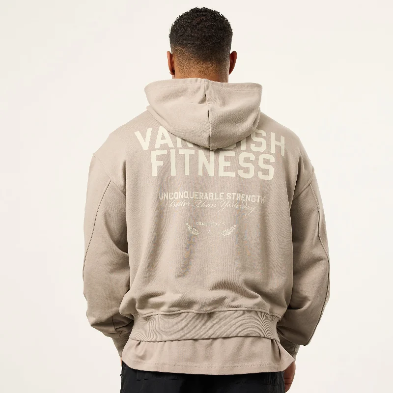 Weekend Savings Spree Vanquish TSP Unconquerable Strength Grey Oversized Pullover Hoodie Weekend Savings Spree Vanquish TSP Unconquerable Strength Grey Oversized Pullover Hoodie