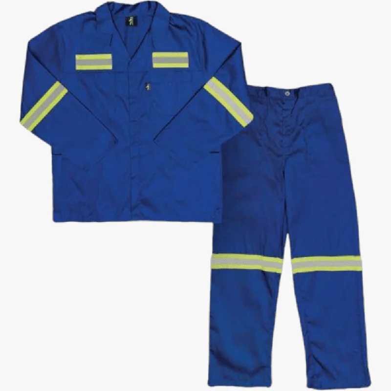Huge Discounts Pioneer 2 Piece Conti Overalls With Reflective 70/30 Royal Blue