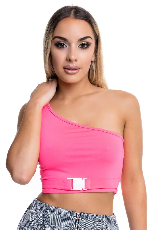 Pink Buckle Top