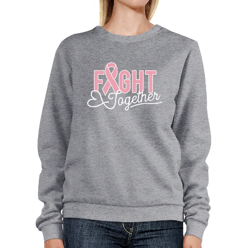 Limited Quantity Fight Together Breast Cancer Awareness Grey SweatShirt