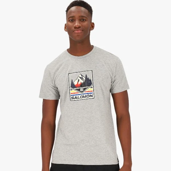 Special Price Salomon Men's Vintage Short Sleeve Tee Grey Mel