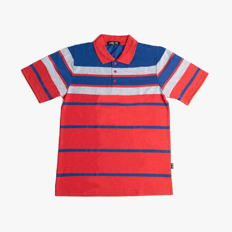 Daily Deals Urban Life Mens Golfer Red Blue Stripe