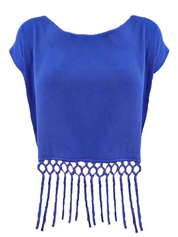 Bohemian Top With Long Fringe