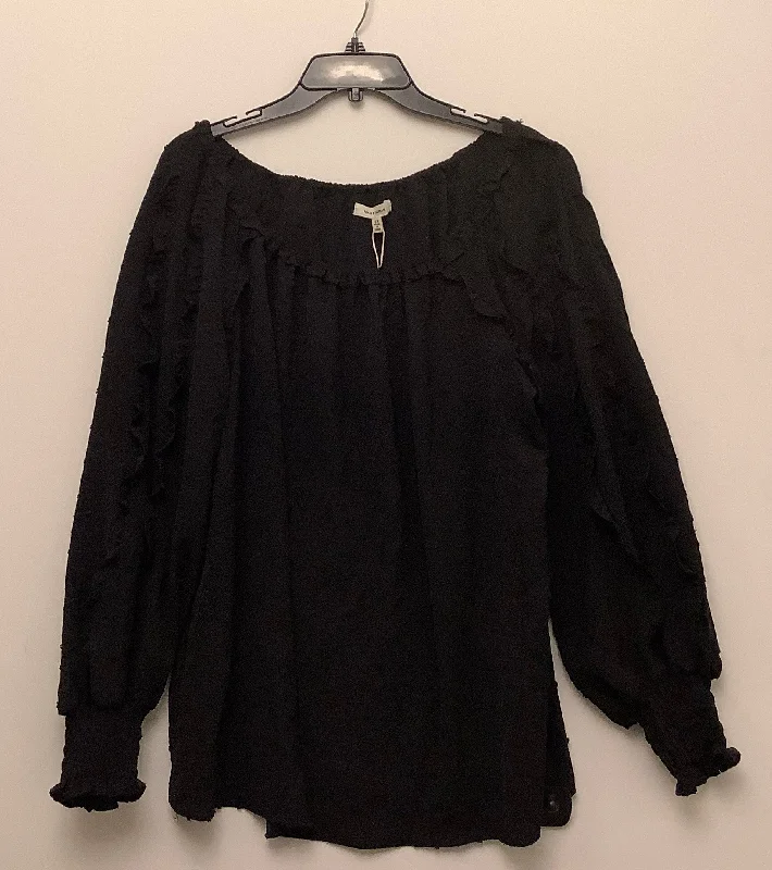 Weekend Specials to Snag Top Long Sleeve By Max Studio In Black, Size: 2x