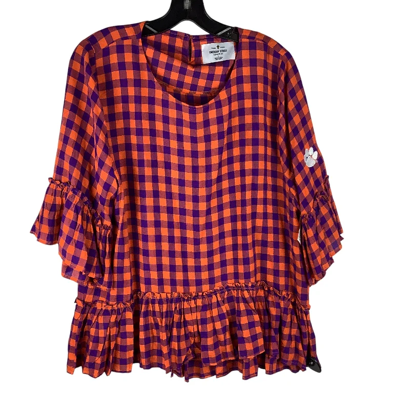 Can't Beat Top Long Sleeve By Cmc In Orange & Purple, Size: L