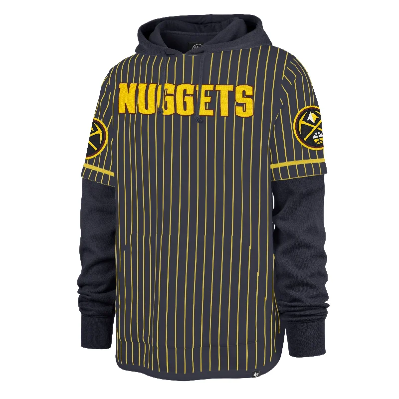 Time-Sensitive DENVER NUGGETS PINSTRIPE '47 SHORTSTOP PULLOVER HOOD