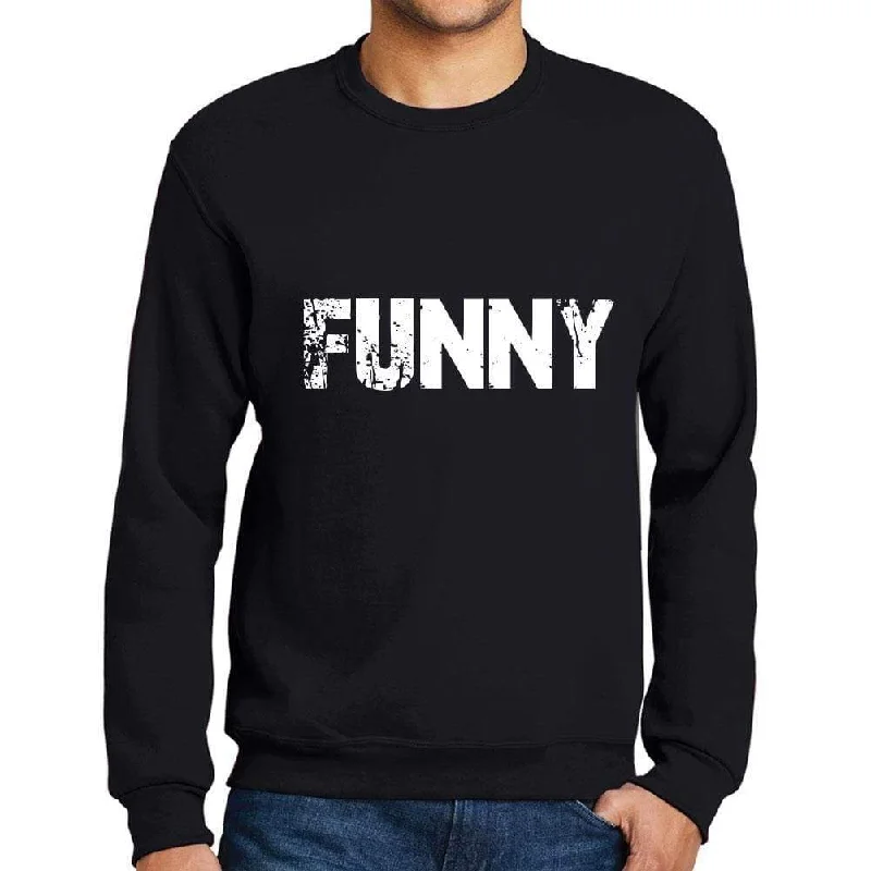 Discount Extravaganza Men's Printed Graphic Sweatshirt Popular Words FUNNY Deep Black Discount Extravaganza Men's Printed Graphic Sweatshirt Popular Words FUNNY Deep Black
