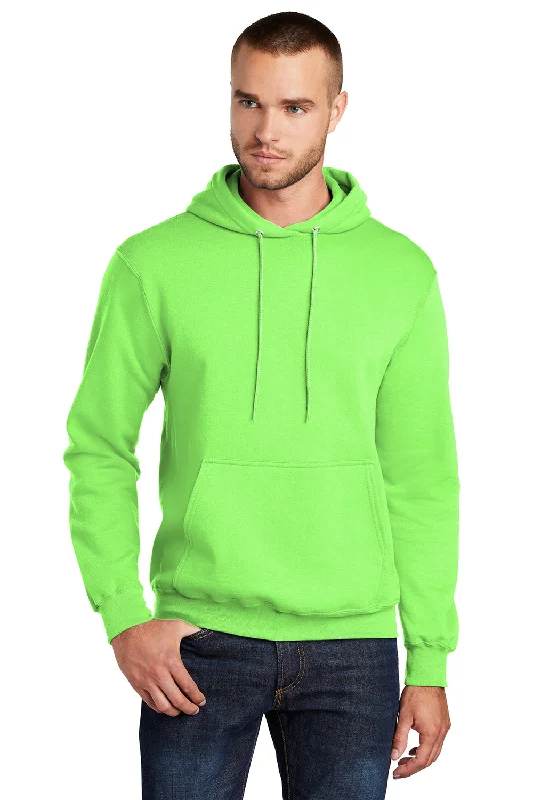 Savings Spectacular Port & Company Mens Core Pill Resistant Fleece Hooded Sweatshirt Hoodie w/ Pouch Pocket - Neon Green Savings Spectacular Port & Company Mens Core Pill Resistant Fleece Hooded Sweatshirt Hoodie w/ Pouch Pocket - Neon Green