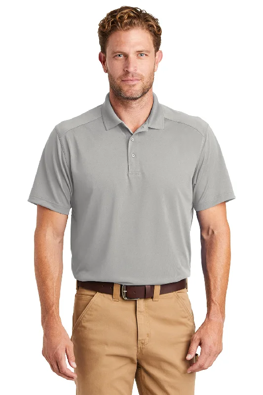 Now or Never CornerStone Mens Select Moisture Wicking Short Sleeve Polo Shirt - Light Grey
