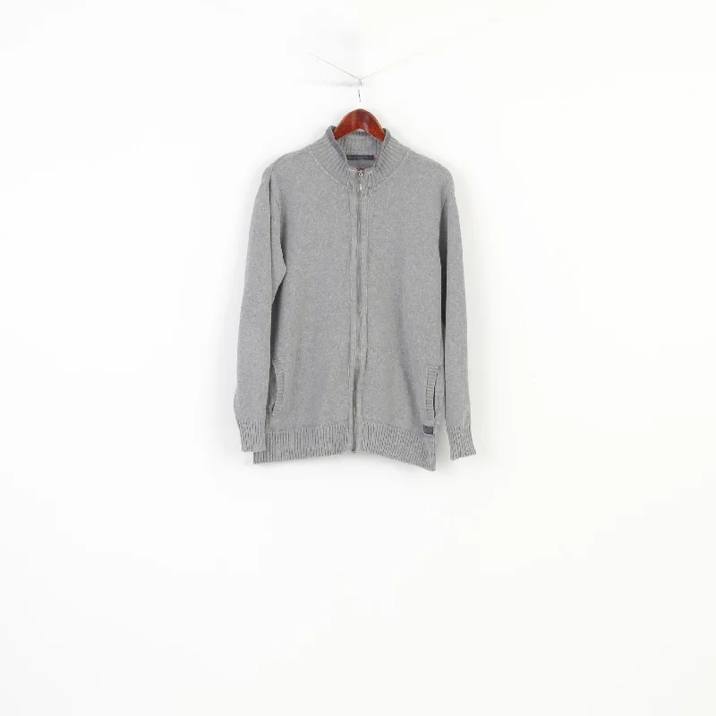 Don't Delay Colorado Denim Men 2XL Jumper Sweater Full Zipper Grey Cotton  Sweatshirt Top
