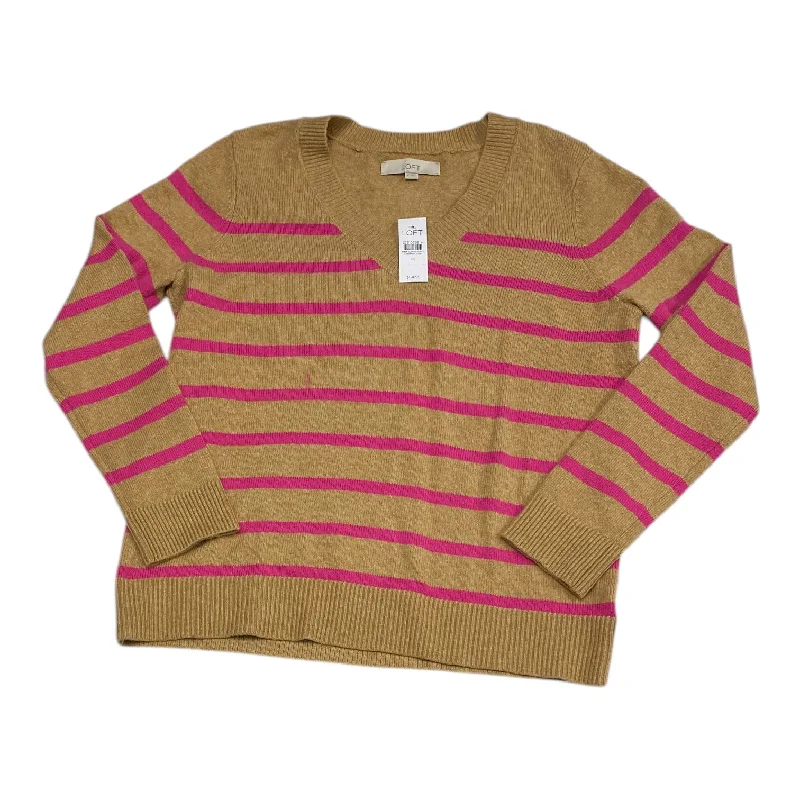 Limited Supply Sweater By Loft In Brown & Pink, Size: M