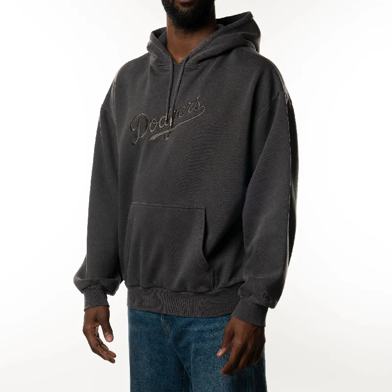 Weekend Wonders Await! LA Dodgers New Era Australia Charcoal Oversized Pullover Hoodie Weekend Wonders Await! LA Dodgers New Era Australia Charcoal Oversized Pullover Hoodie
