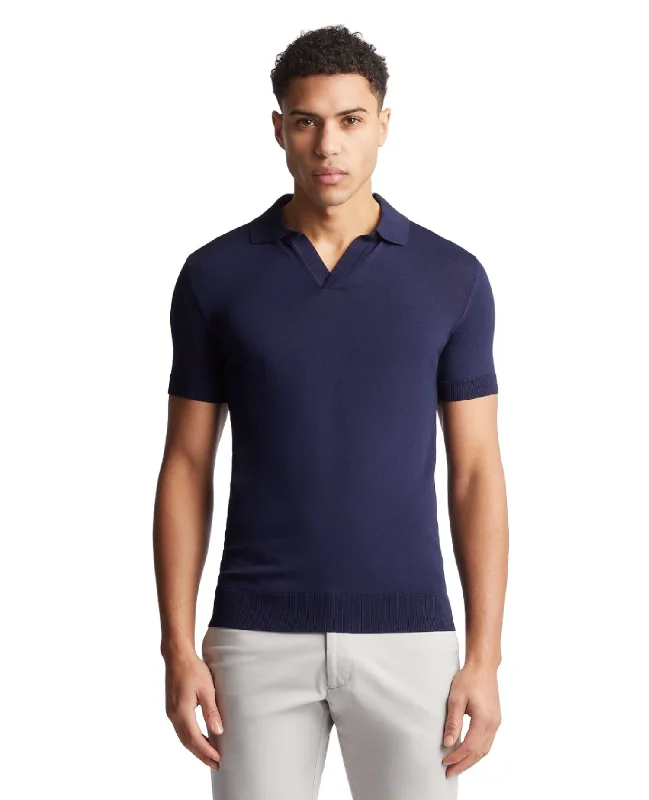 Savings Alert ID24416-Remus Navy Skipper Collar Polo Shirt
