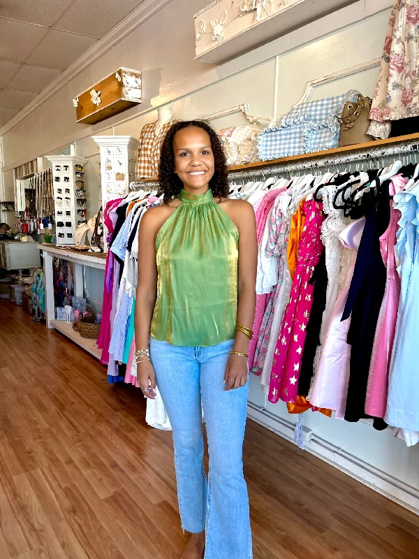 Green Vic Halter Top