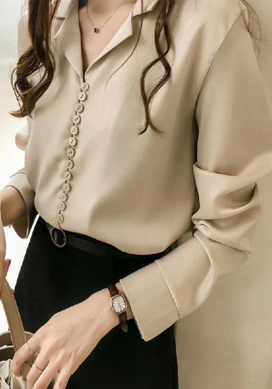 Champagne Satin Blouse