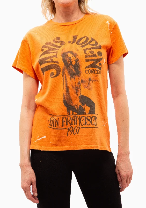 Janis Joplin Crew Tee | Orange Crush