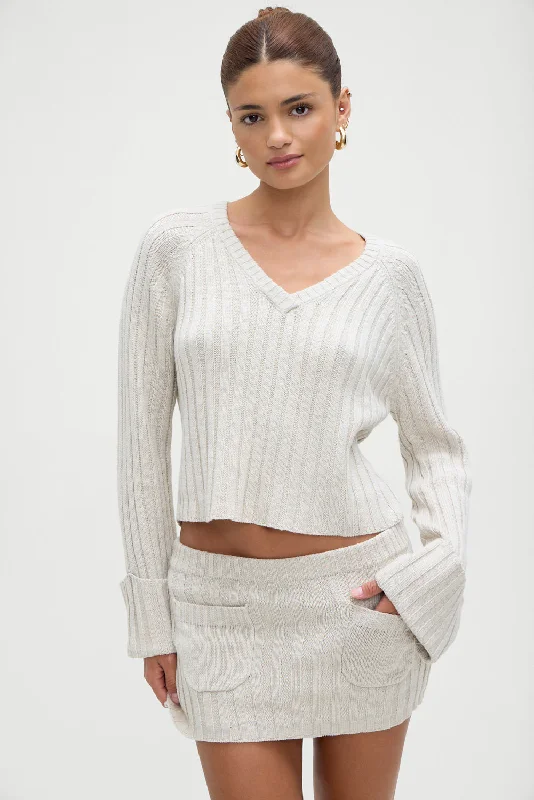 Lowest Price Ashton Knit Mini Skort - Cream