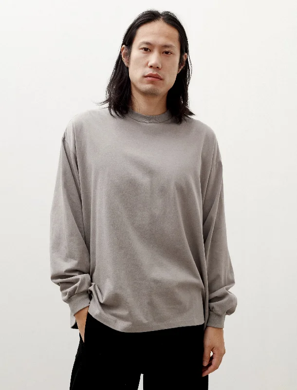 YEAR-End Clearance Oversize Longsleeve Pullover C Cotton Gray
