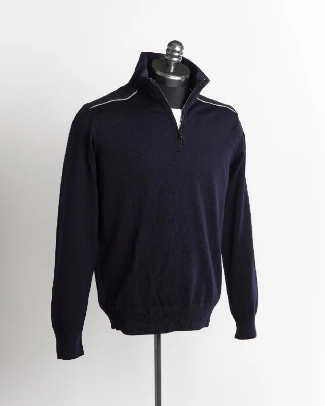 Super Bargain Reflex Cool Touch 4.0 Zipped Pullover Sweater / Navy