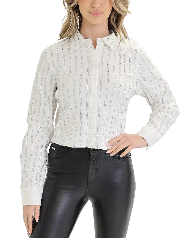 Weekend Deals That Spark Crystal Striped Blouse