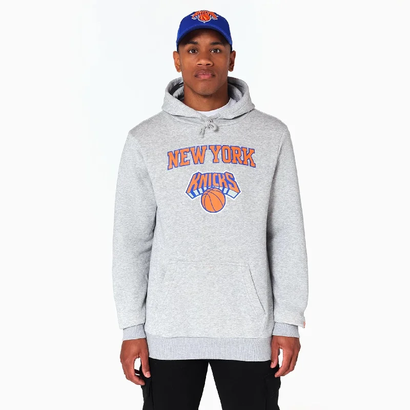Weekend Discounts to Love New York Knicks NBA Grey Pullover Hoodie