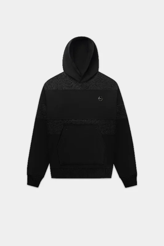 Price Drop Alert Hexline Box Fit Hoodie Jet Black