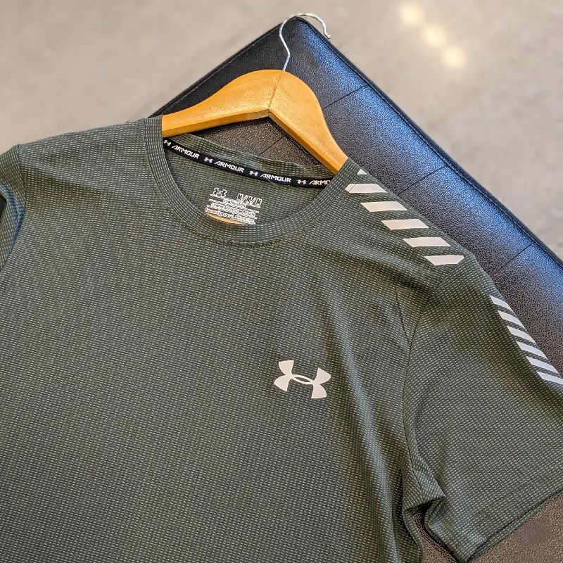Steals and Deals UN - Men 'Dark Green' Short Sleeve Dry Fit T-Shirt SP03