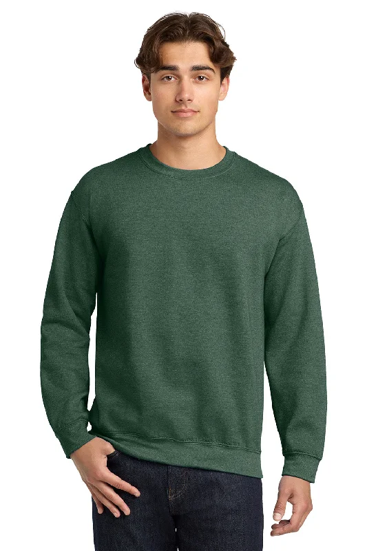 Steals and Deals Gildan Mens Pill Resistant Fleece Crewneck Sweatshirt - Heather Dark Green Steals and Deals Gildan Mens Pill Resistant Fleece Crewneck Sweatshirt - Heather Dark Green