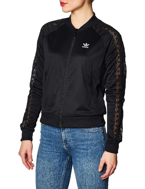Stock Up adidas Damen Tracktop Sweatshirt, Black, 40