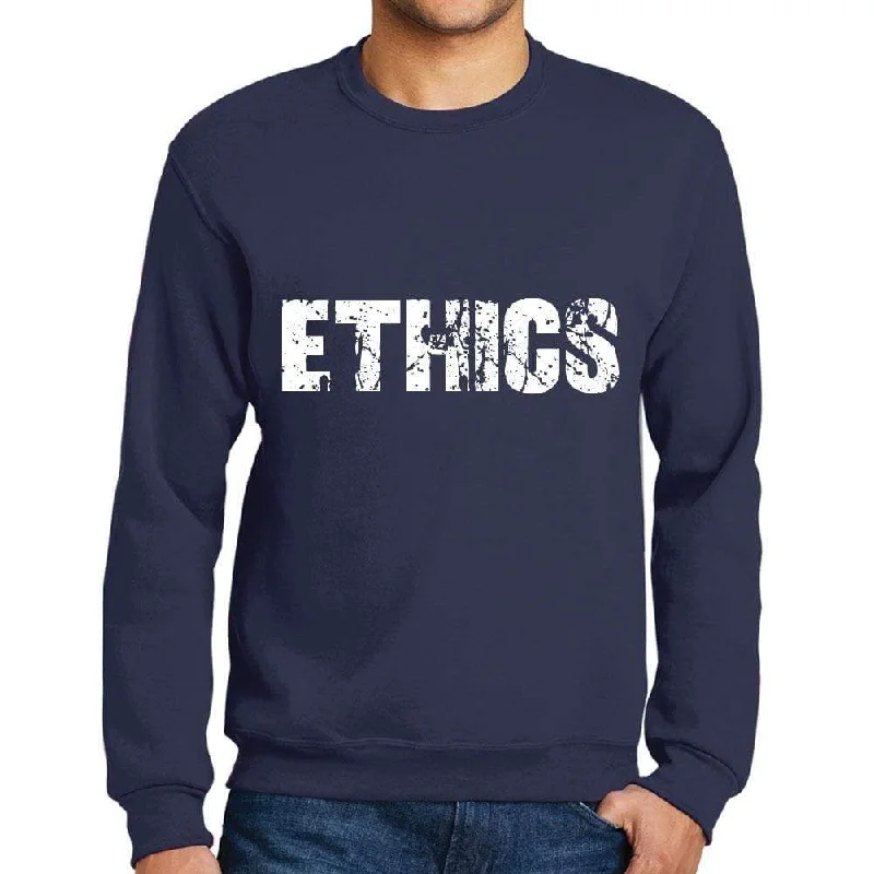 Weekend Offers That Amaze Men's Printed Graphic Sweatshirt Popular Words ETHICS French Navy Weekend Offers That Amaze Men's Printed Graphic Sweatshirt Popular Words ETHICS French Navy