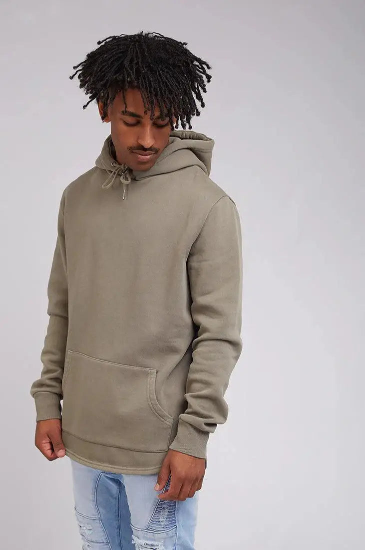 Exclusive Deal Silent theory curved hem hoody - khaki