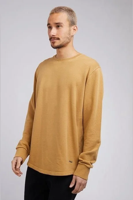 Lowest Rates Silent theory curved hem crew mustard