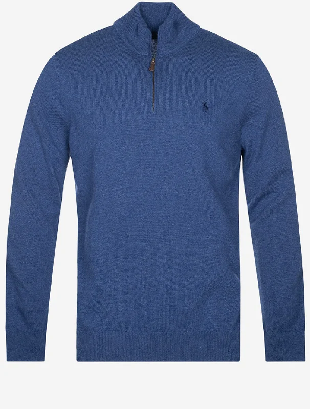 Weekend Offers That Sizzle Wollpullover mit Viertelreißverschluss Blau