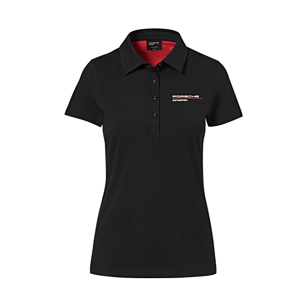 Porsche Ladies Polo Shirt (Black)- Motorsport Collection