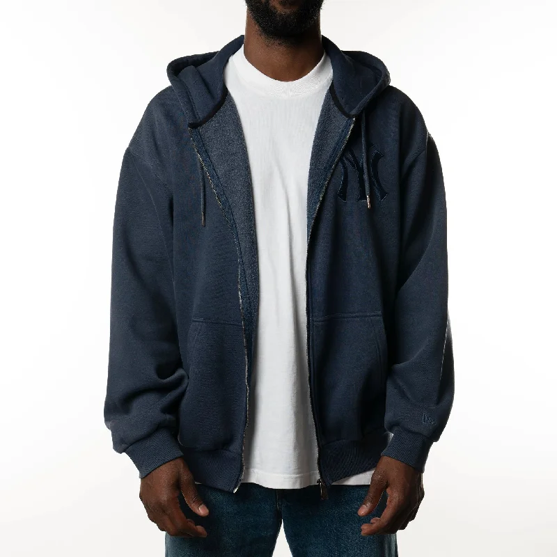 Weekend Savings Bonanza New York Yankees New Era Australia Dark Blue Oversized Full Zip Hoodie